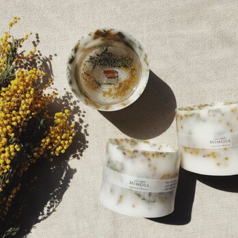 ○香りが選べる○ミモザのボタニカルキャンドル/candlemimosa
