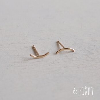 【再販】 - K10 - Crescent Moonピアス - petitの画像