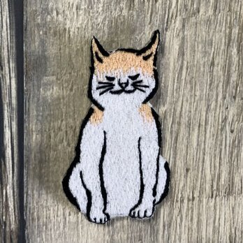 手刺繍浮世絵ブローチ＊歌川広重「浮世画譜」の猫の画像