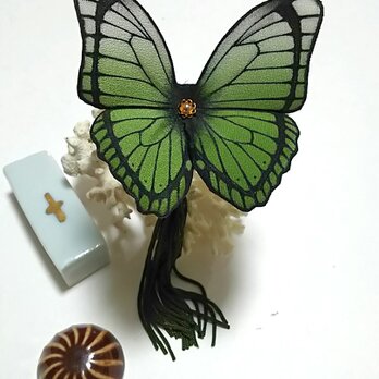 蝶のかんざし（大）モルフォの画像