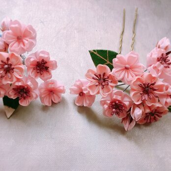 つまみ細工 桜の髪飾りセットNo.2の画像