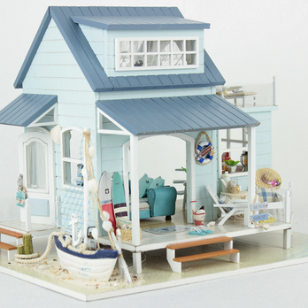 「海辺の小屋」ミニチュア ドールハウス ★完成品★の画像