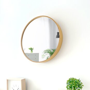 KATOMOKU plywood mirror ナチュラル km-91NA 壁掛け鏡 木製 インテリアの画像