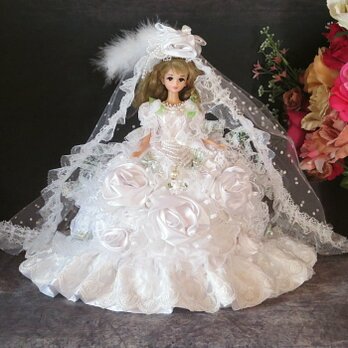 SOLD ドール服 薔薇薫る ラグジュアリーローズ の ウエディングドレスの画像
