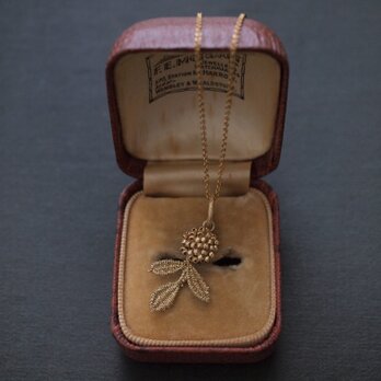 タティングレース gold flower ネックレス 受注制作の画像