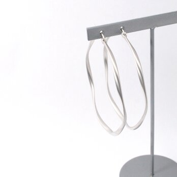 sv925ピアス[Queen size hoop/Silver]の画像