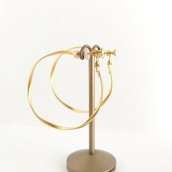 イヤリング[Queen size hoop/Gold]の画像