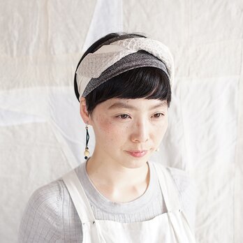 patchwork turban (cotton×linen mix 19ss-e)