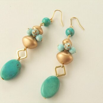 金具変更OK　Pierces or Earrings　ターコイズ　（P0866）の画像