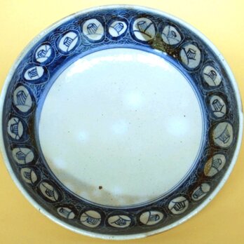 椿文染付平鉢の画像
