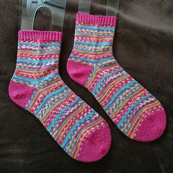 手編み靴下 opal 気仙沼 祭の画像