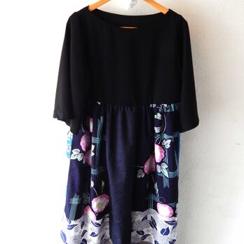 ノスタルジック着物ワンピース　朝顔