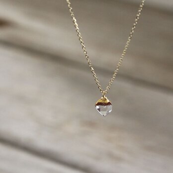 Herkimer Diamonds Necklace w/ JapaneseLacquer, GoldLeafの画像