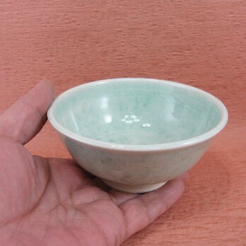 陶器ご飯茶碗（中）お椀型ビードロ風　【190426】の画像