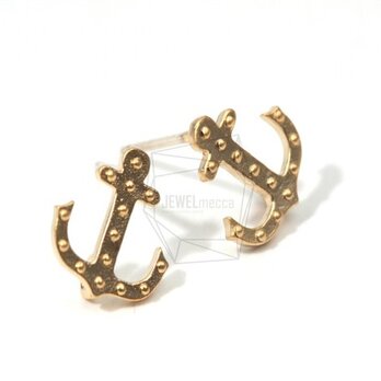 ERG-012-MG【4個入り】アンカーピアス,Dotted Anchor Stud Earringの画像