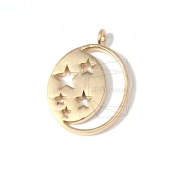 PDT-063-MG【4個入り】星のペンダント,star Pendant-Matt Gold Platedの画像