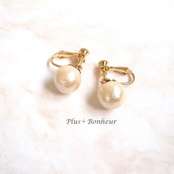 SOLD　OUT◆コットンパールのイヤリング◆