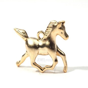 PDT-075-MG【4個入り】馬ペンダント,Horse Pendant-Gold Plated over brassの画像