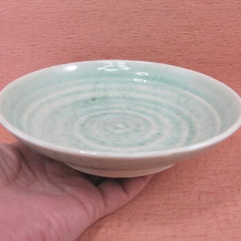 陶器 丸中小皿 ビードロ風　【190443】の画像