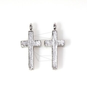 PDT-056-MR【2個入り】ウエーブコネクタチャーム,Cross Pendant/ 7mm x 13 mmの画像