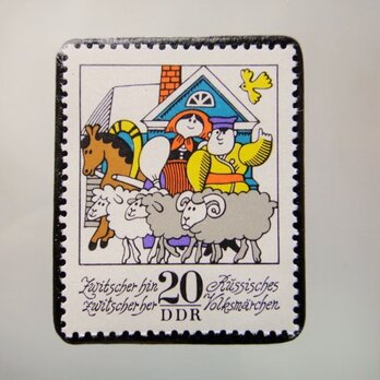 ドイツ　童話切手ブローチ　5144の画像