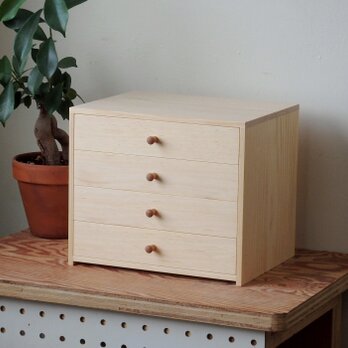 A5サイズの引き出し 4段 ひめこまつ