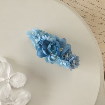 染め花のミニバレッタ(ブルー)の画像