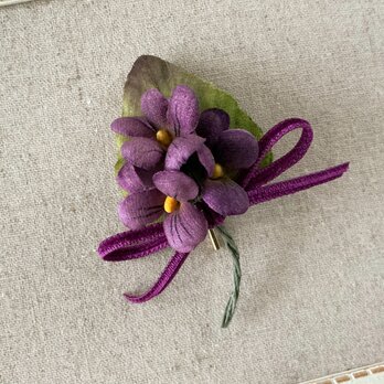 染め花のすみれのポニーフック(パープル)