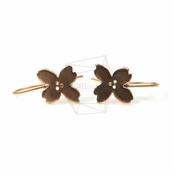 ERG-108-MG【2個入り】フラワーピアス, flower Hook Earringsの画像