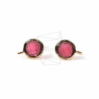 ERG-154-G【2個入り】ガラスピアス,Glass Post Earring(Ruby)/ 8mmx10mmの画像