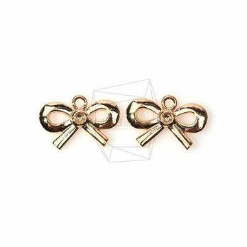 PDT-616-G【4個入り】タイニーボウチャーム,Tiny Bow Charm/15mm x 10mmの画像
