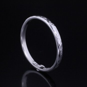 指輪 メンズ レディース : 甲丸丸鎚目リング 2mm幅 1～27号の画像