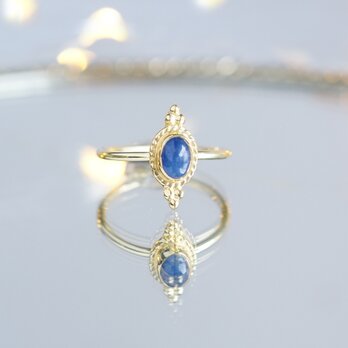 【Gold Vermeil/Gemstone】 Open Ring -Blue Sapphire-,Phalange Ringの画像