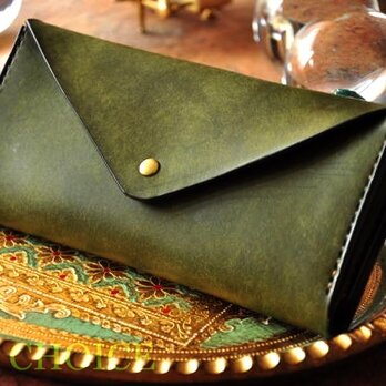イタリアンレザー・革新のプエブロ・長財布2（オリーバ）の画像