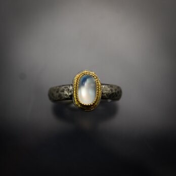 ビルマ産ムーンストーン（オーソクレース）のシルバーリング