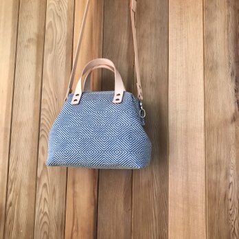 Boston bag / ポシェット　青の画像