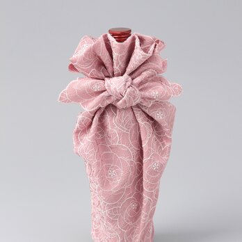 風呂敷 Royal lace Rose ローズ×ホワイト ポリエステル100％ 70cm幅　12-1103-01の画像