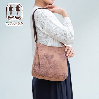 【柿渋染】ショルダーバッグ「東山 クレープ」KS-184R