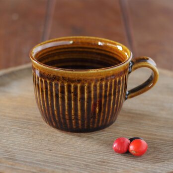 飴釉コーヒーカップ（飴）の画像