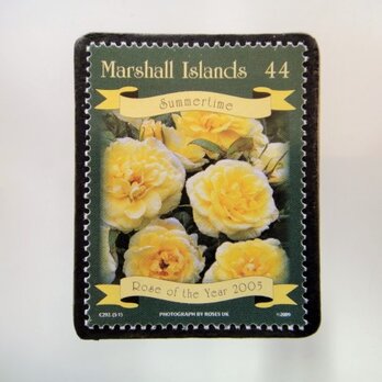 マーシャル諸島　薔薇切手ブローチ　5160の画像