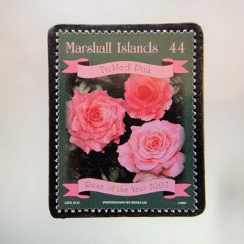 マーシャル諸島　薔薇切手ブローチ　5161の画像