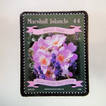 マーシャル諸島　薔薇切手ブローチ　5162の画像
