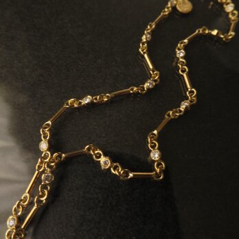 K18 Diamonds Hand made gold chain Braceletの画像
