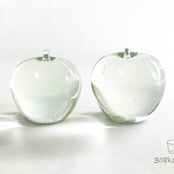 【終了品】透明リンゴのオブジェ　小の画像