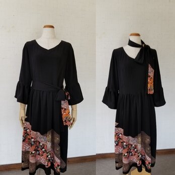 留袖リメイク　フォーマルワンピース