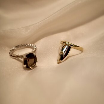 リング/指輪 Dragon laurel ring-smoky quartz #10の画像