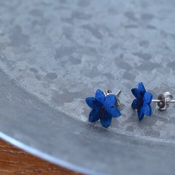 藍染花（雄しべ有）ピアス