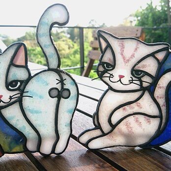 ネコのフットランプ  ⁂ブルー⁂の画像