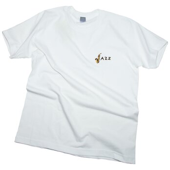JAZZ刺しゅう ポケット Tシャツ　ユニセックスXS〜XXLサイズ　Tcollectorの画像