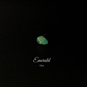 5月限定販売  エメラルド原石ピアス （片耳）の画像